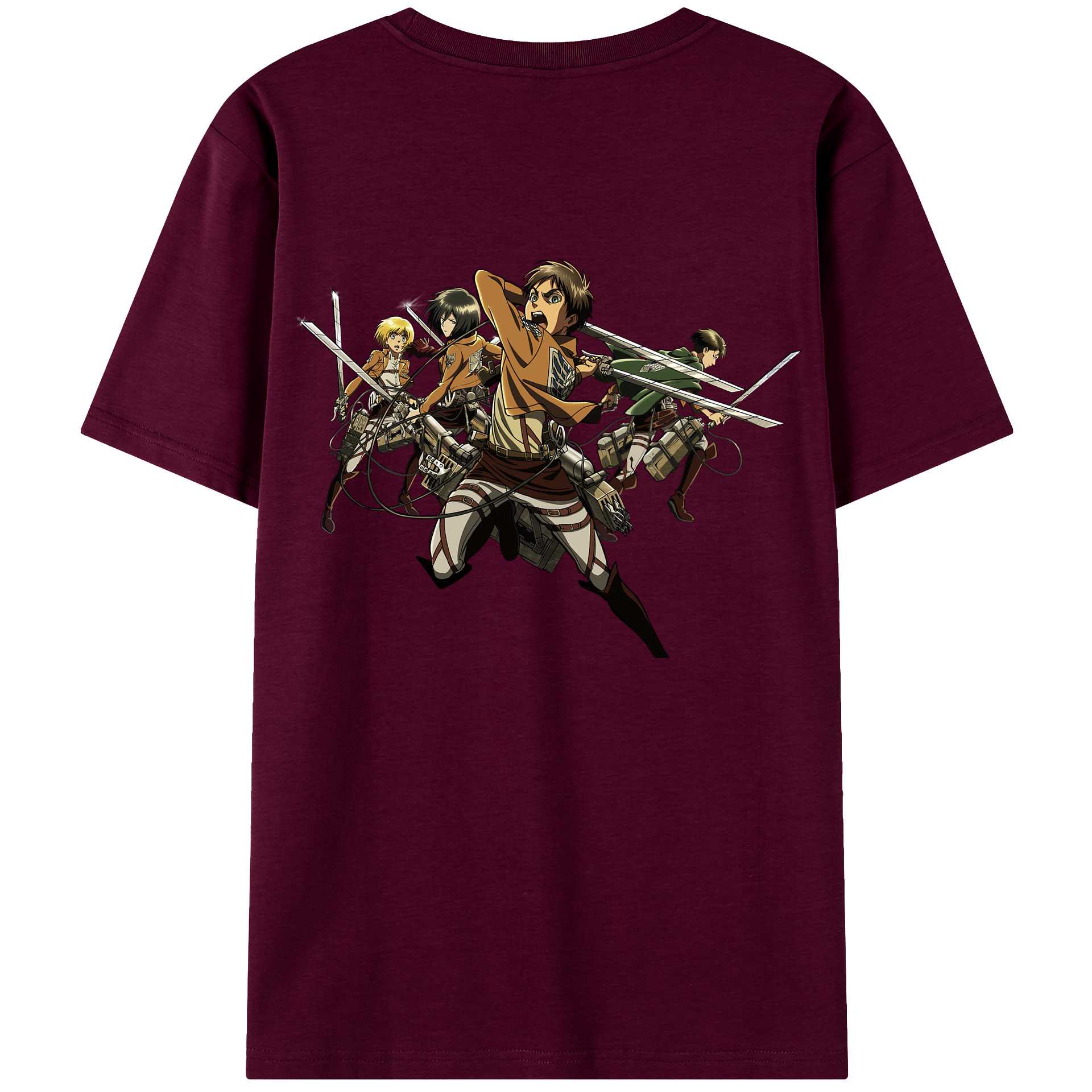 （画像用） 進撃の巨人 エレン･イェーガー Attack on Titan Eren Jäger レディース半袖Tシャツ(バックプリント)